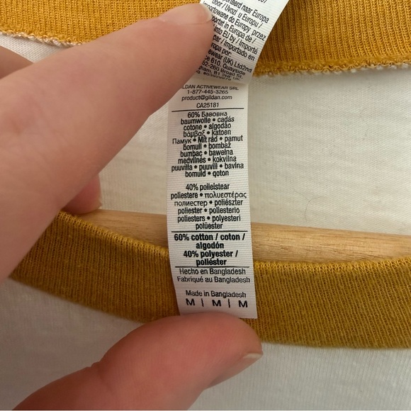 Commonwealth Brewing White & Mustard Yellow Baseball Tee Unisex - Picture 5 of 5